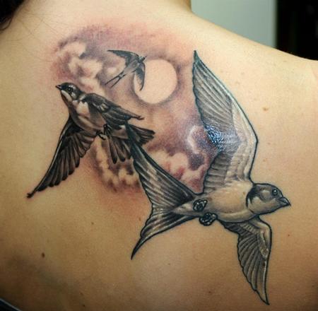 Tattoos - Swallows in flight - 65827