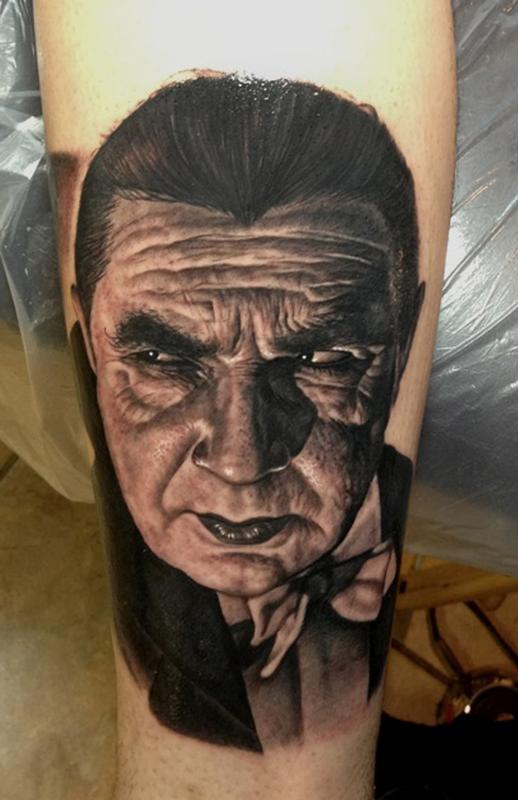 Bela Lugosi Dracula tattoo by Steve Wimmer TattooNOW