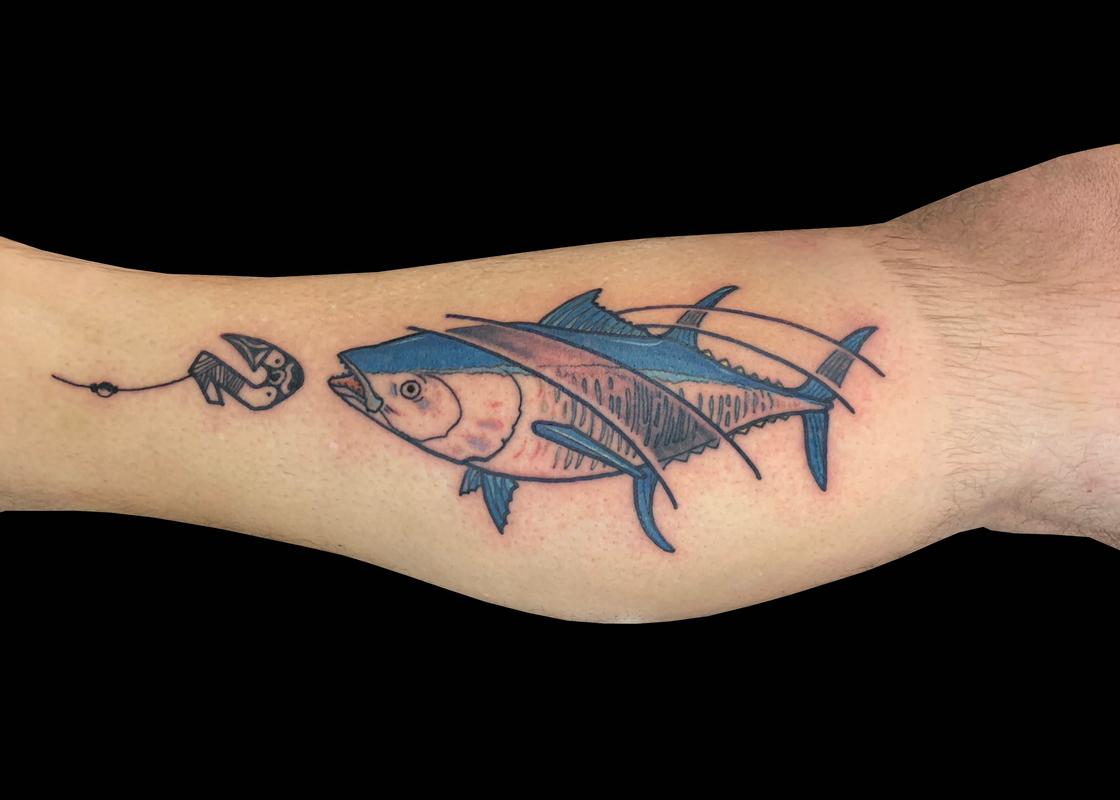 fishing lure tattoo