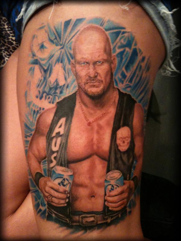 Stone Cold Steve Austin Tattoo by Stevie Monie TattooNOW