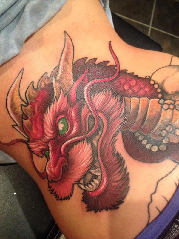 Crimson Dragon Tattoo by Stevie Monie TattooNOW