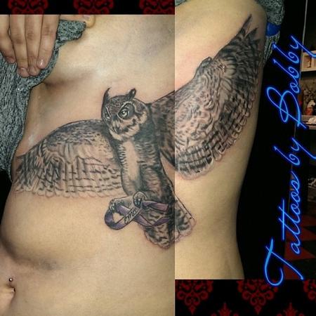 Tattoos - Owl rib piece - 86494