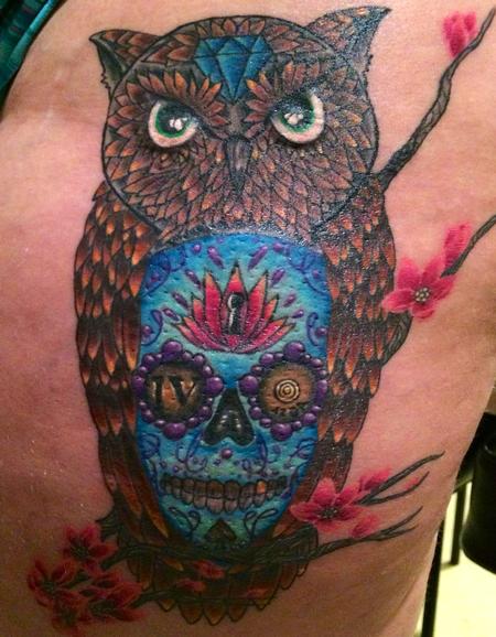 Tattoos - Owl and Skull - 91761