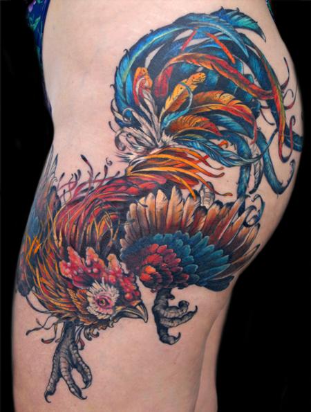 Tattoos - rooster tattoo - 131957