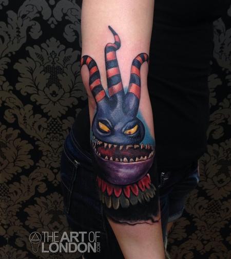 Tattoos - Nightmare Before Christmas Harlequinn Demon Tattoo - 92190