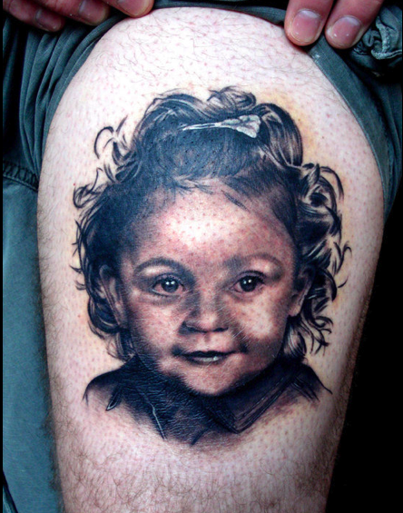 Tattoos - Baby Portrait Tattoo - 57983