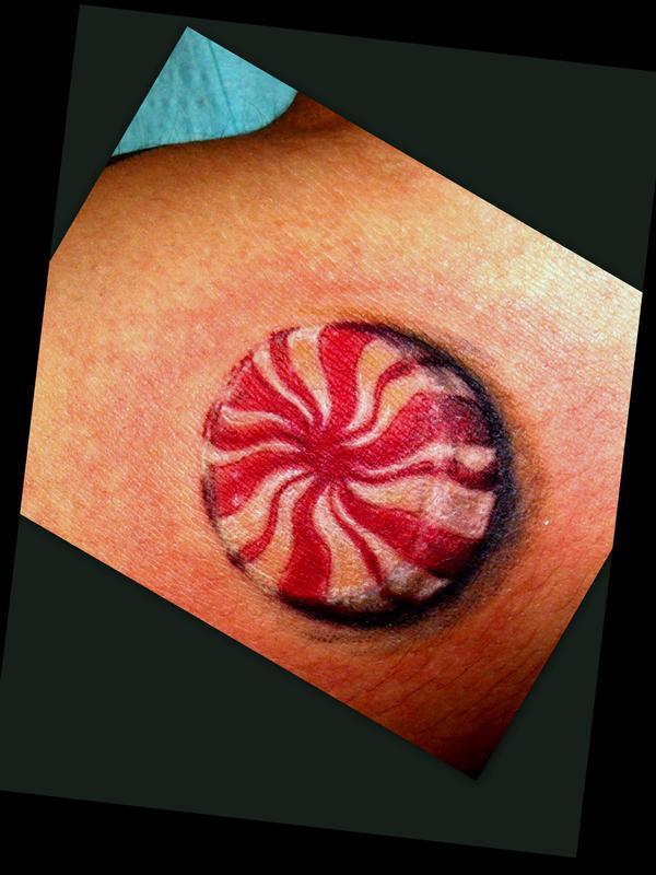 Tiny peppermint tattoo by Haley Adams: TattooNOW