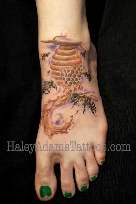 Tattoos - Bee and honey tattoo - 97824