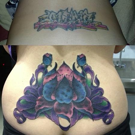 Tattoos - coverup with lotus - 78175