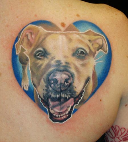 Tattoos - Full Color Dog Tattoo - 76354