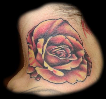 Tattoos - Neck rose - 78171