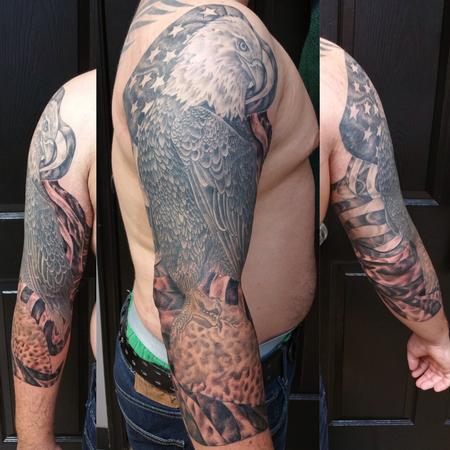 Tattoos - Patriotic Eagle Sleeve - 122932