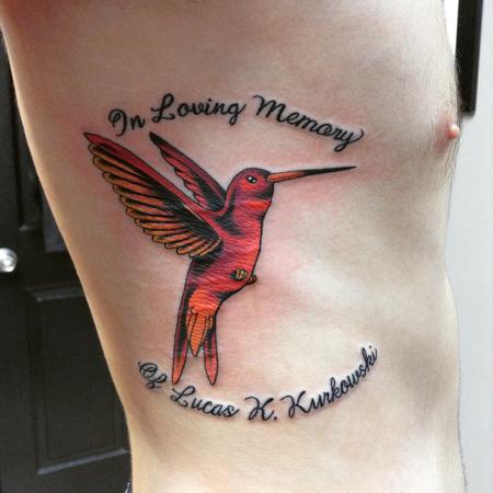 Tattoos - Red Hummingbird  - 112142