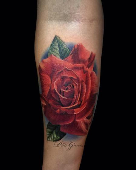 Tattoos - red rose tattoo - 119503