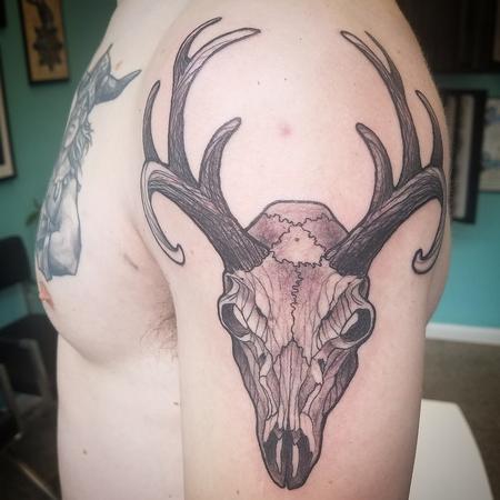 Tattoos - Mike's Deer skull - 128357