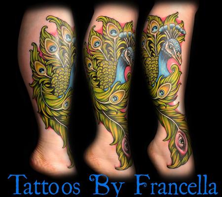 Tattoos - Color Peacock  - 126915