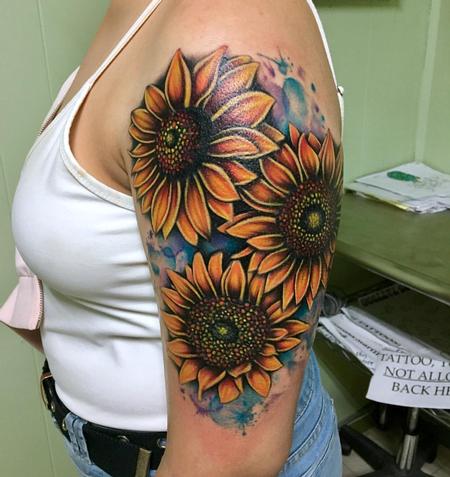 Tattoos - Sunflowers - 128985