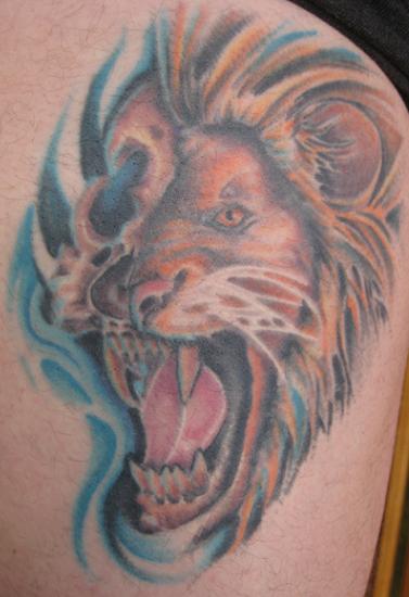 Half lion half skull by Brian Gallagher: TattooNOW