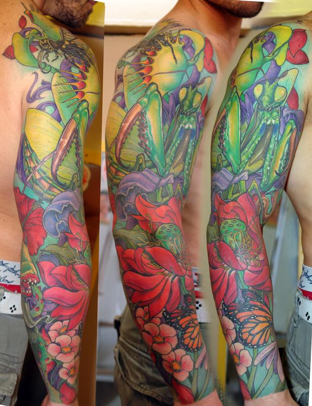 VEGETAL FULL COLOR SLEEVE by Henrik grysbjerg : Tattoos