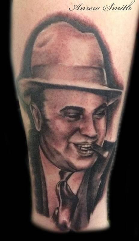 Black and Grey Portrait Tattoo by Andrew Smith: TattooNOW