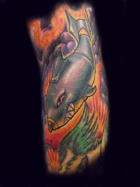 Tattoos - Shark bomb  - 91914