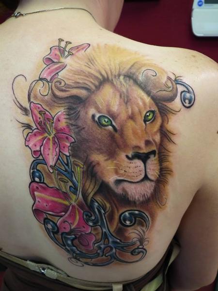 Tattoos - Lion done on the shoulder - 91918