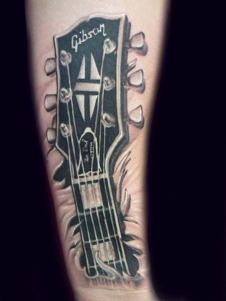 Tattoos - Gibson neck and head  - 91929