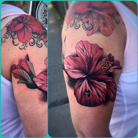 Tattoos - Color realism flower - 131533