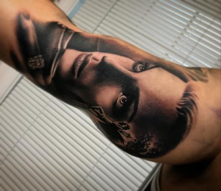 Tattoos - Black and grey realistic portrait - 130529