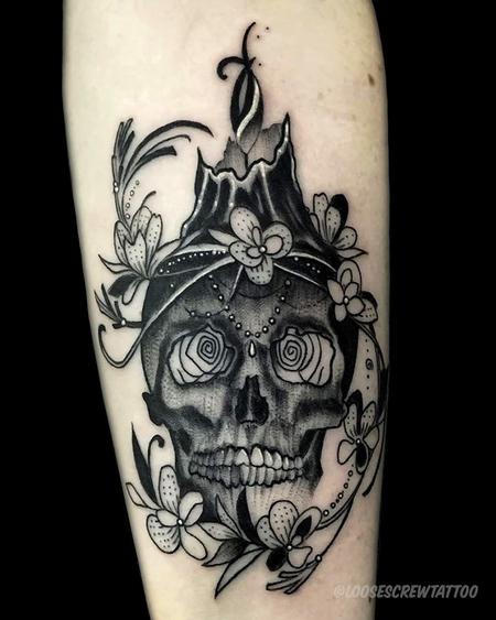 Tattoos - Candlelit Skull - 142026
