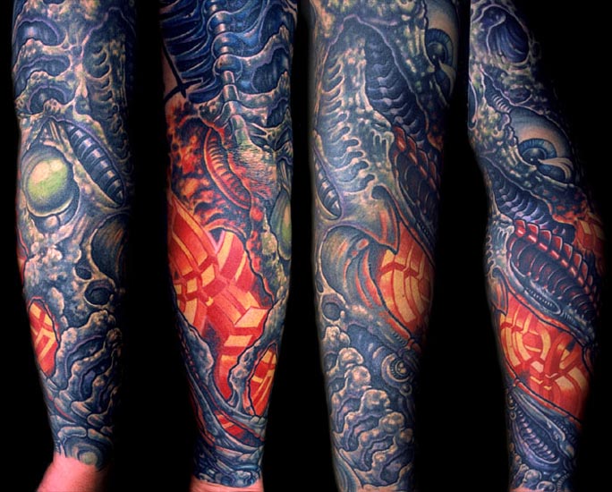 bio organic arm sleeve by Mike Cole: TattooNOW