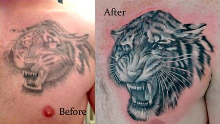 Tattoos - cover up tiger - 93439