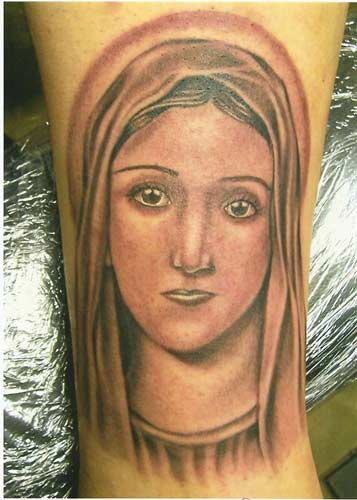 Tattoos - Virgin Mary Portrait Tattoo - 25503