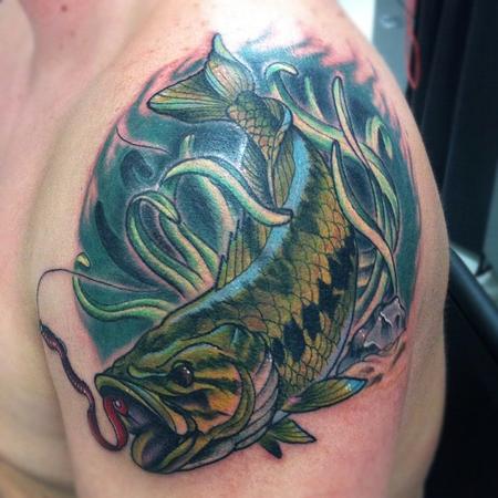 Outlaw Tattoo : Tattoos : Custom : Bass Fishing Tattoo