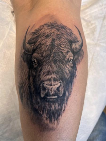 Irish Christopher - Bison Tattoo by Irish Chris