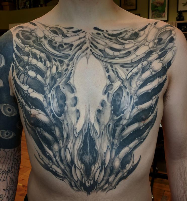 Skull Chest by Kaija Heitland: TattooNOW