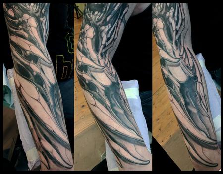 Tattoos - Bone Forearm Sleeve Tattoo - 140252