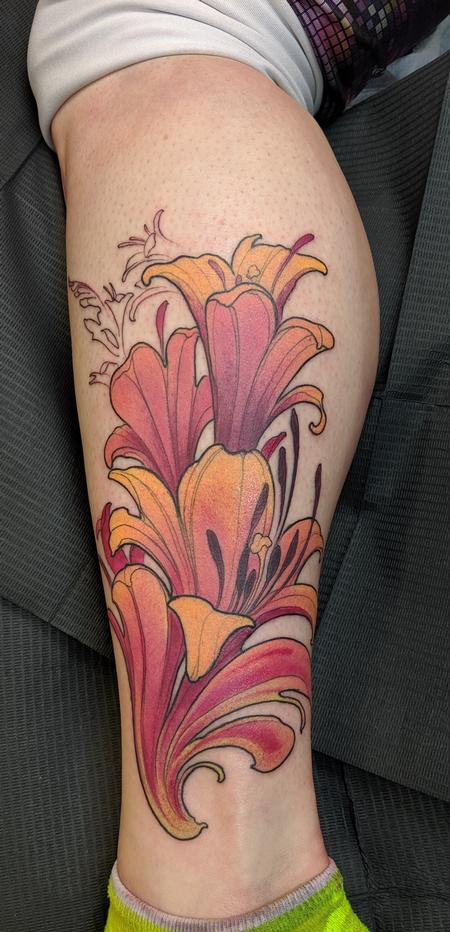 Tattoos - Color flowers tattoo - 140256