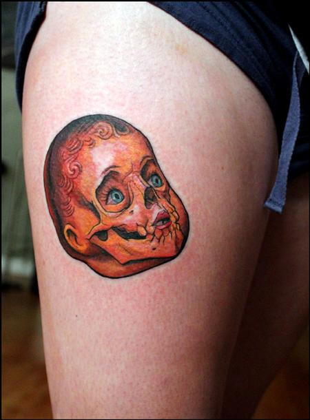 Tattoos - doll skull tattoo - 58613