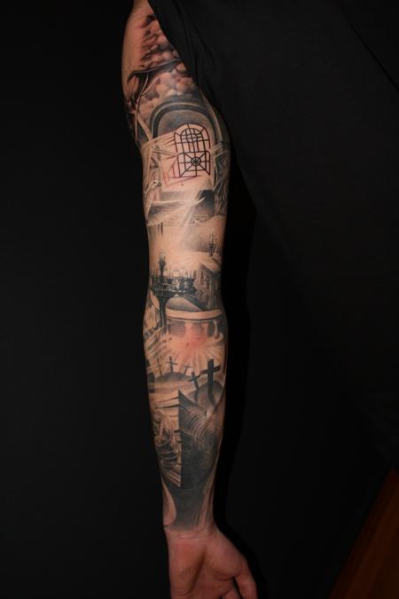 Tattoos - Religious arm in progress - 64951