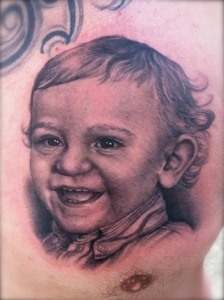 little boy portrait by Shane ONeill : Tattoos