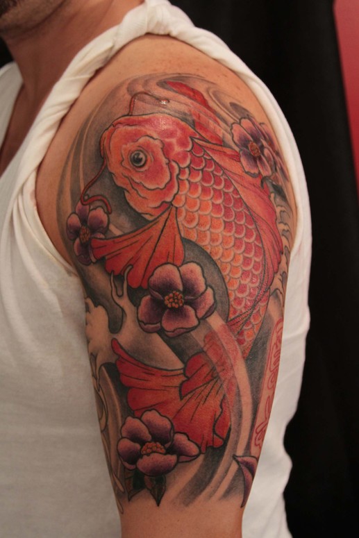 Koi Fish Tattoo by Gene Coffey: TattooNOW