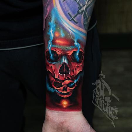 Tattoos - Red Skull Tattoo - 140263