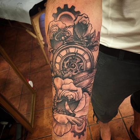 Tattoos - Watch & Roses - 109320