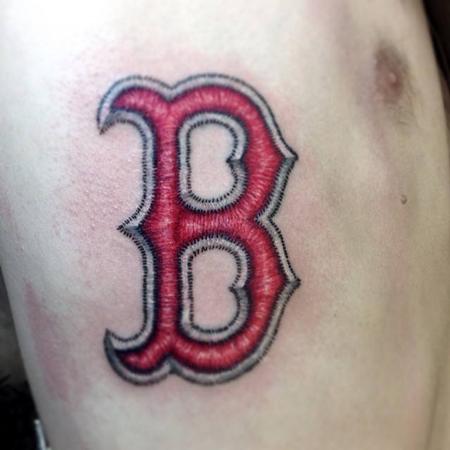 Tattoos - Red Sox Embroidery Tattoo - 108349