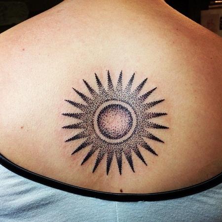 Tattoos - Geometric Sun - Rwanda flag - 108352