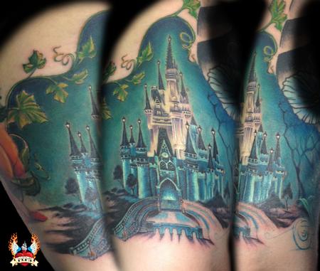 Tattoos - Cinderella castle underarm - 109064