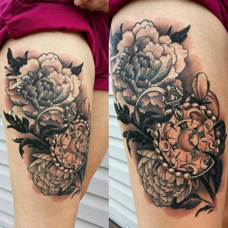 Tattoos - Flowers and Time - 107958