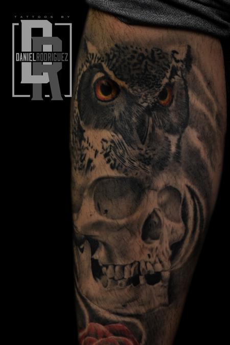 Tattoos - owl skull tattoo - 115765