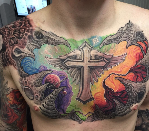 Bio Galaxy Chest Piece by Joe Phillips: TattooNOW